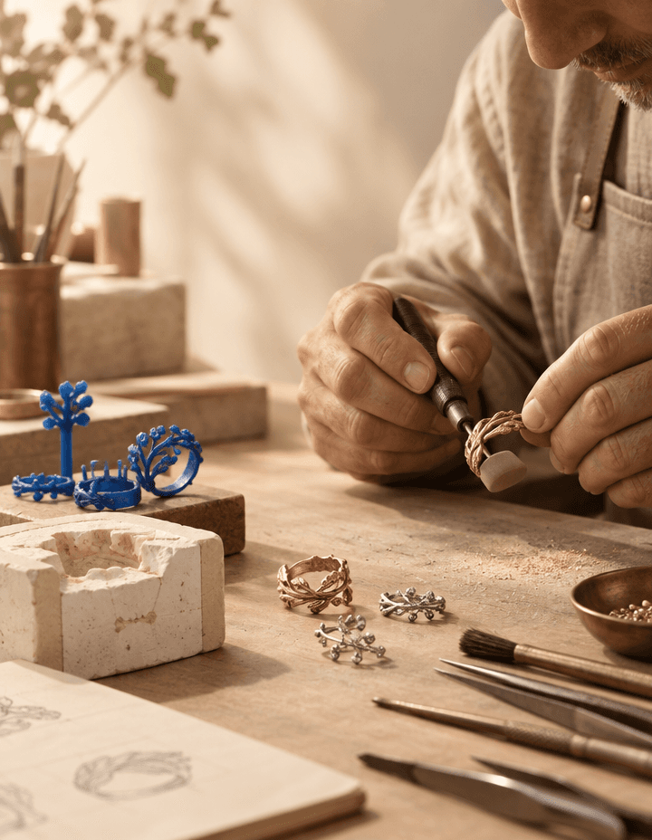 Jewelry artisan at work