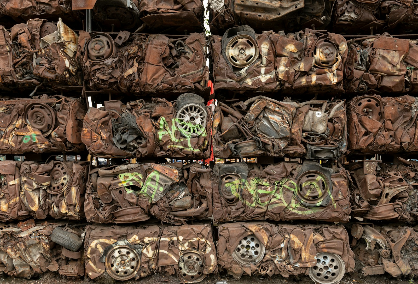Recycled industrial metal materials